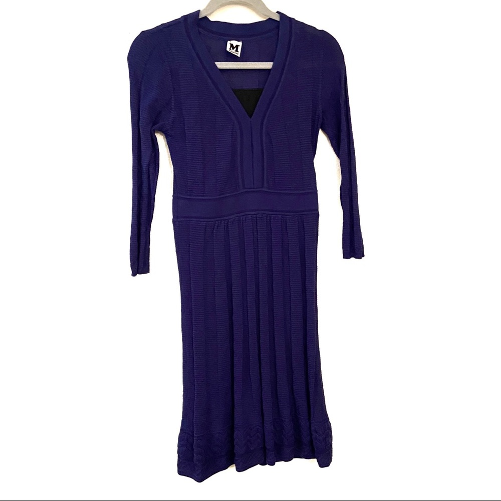 Missoni Chevron Sweater Knit Long Sleeve Dress